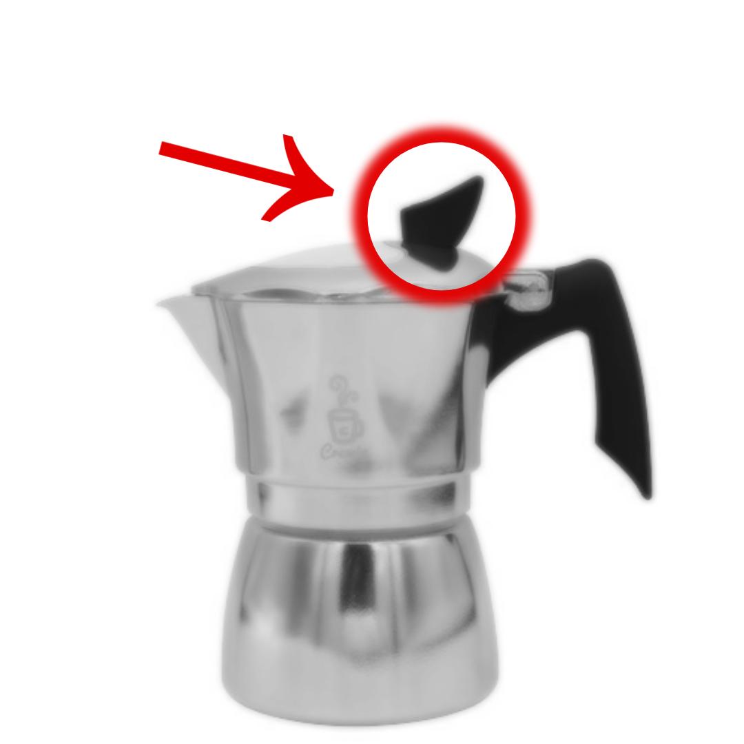 09.モカポット蓋 黒ツマミ